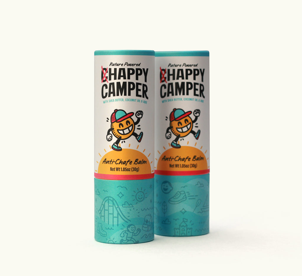 Two-pack of Chappy Camper anti-chafe balm sticks for extended use or sharing.